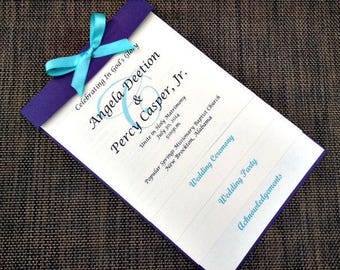 80 WEDDING PROGRAMS (5 LAYERS)