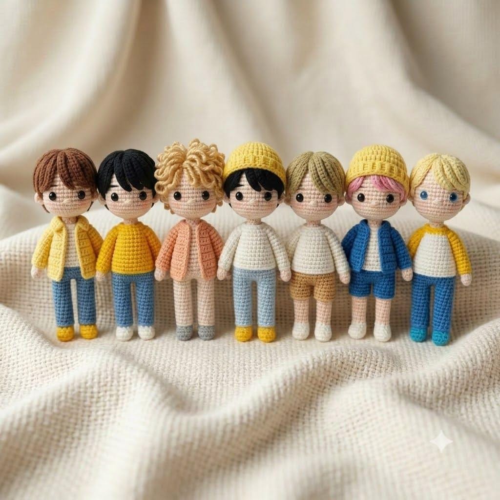 あみぐるみ人形セット BTS Bts crochet doll - Etsy 日本