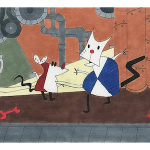 Worker and Parasite (The Simpsons) Original Fan Art - Signed + Numbered