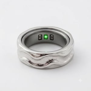 Full Smart Ring Cover Sterling Silver Gold Vermeil Oura Ring 5 Cover Minimalist Ring Guard RingConn Galaxy Ring Ultrahuman Ring Protector