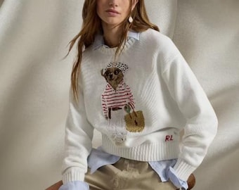 Pull Polo Ralph Lauren à motif ours - Motif smoking