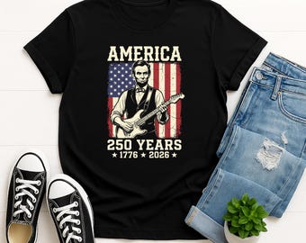 America 250 Years Shirt, Patriotic Guitar Tee, USA 1776 2026 Sweatshirt, Fourth Of July Hoodie Gift
