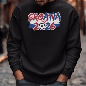 Soccer World Tournament Inspired Design, Animated Croatia Flag Tribute for Fans, Football Supporters Sports Gift Unisex T-Shirt image 6