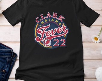 Indiana Caitlin # 22 Shirt, Sport Basketball Retro individuelles Geschenk Fans Grafik-T-Shirt, Fieber Jersey Style Vintage personalisiertes Geschenk Unisex T-Shirt