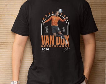 Netherlands Star Player #4 Tribute Design, Van Dijk Inspired World Football Graphic Tee, 2026 Soccer Cup Gift For Fans Unisex T-Shirt