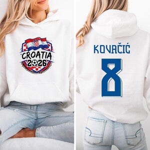 Croatia Star Player Kovacic #8 Graphic Tee, World Tournament Football Fans Gift, 2-Sided Soccer Jersey Style Soccer Unisex T-Shirt image 5