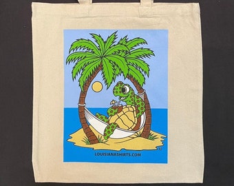 Turtle tote bag, Summer beach vacation