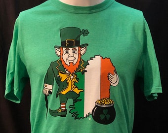 SALE: Irish Pride T-Shirt - Leprechaun, St. Patrick's Day, Green Clover, Pot Of Gold