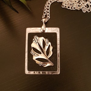 Leaf Necklace in Black