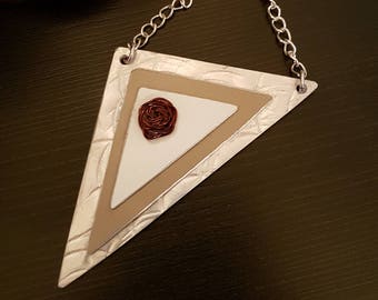 Modern Abstract Triangle Necklace - On Sale
