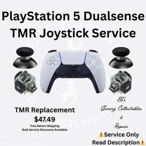 Send In Service—Sony PlayStation 5 Dualsense Controller TMR Joystick Replacement for Broken or Drifting Joysticks