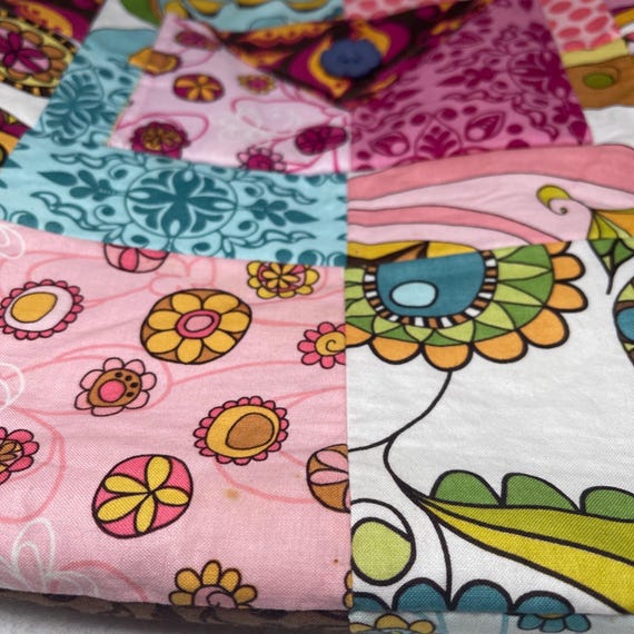 Handmade Quilted Patchwork Purse Bag Cottagecore … - image 2