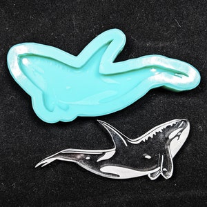 Shiny ORCA Killer Whale Silicone Mold - For Resin Wax Clay - Glossy Finish - Ocean Fish Crafts Pendant Charm Art Jewelry DIY Etched