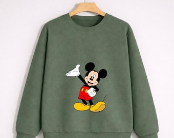 Mickey Mouse Sweatshirt, Disney Mickey Crewneck, Mickey Mouse Hoodie, Minnie Sweatshirt, Donald Duck Sweat, Mickey Mouse Sweater