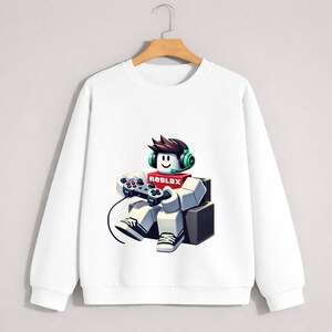 Felpa Roblox, Felpa con cappuccio Roblox Gamer, Felpa girocollo Roblox Avatar, Felpa da gaming Roblox, Felpa con cappuccio Roblox Controller, Felpa per bambini Roblox immagine 2