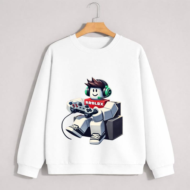 Felpa Roblox, Felpa con cappuccio Roblox Gamer, Felpa girocollo Roblox Avatar, Felpa da gaming Roblox, Felpa con cappuccio Roblox Controller, Felpa per bambini Roblox immagine 2