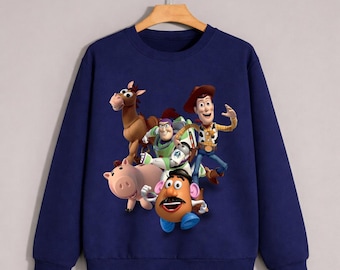 Sweat-shirt ras du cou Toy Story, personnages de Woody Buzz Hamm Pixar