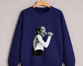 Sade-sweater, Sade Adu-sweater met ronde hals, Sade Singer-sweater, Sade-band met ronde hals, Sade Retro-sweater, Sade Music-sweater met ronde hals