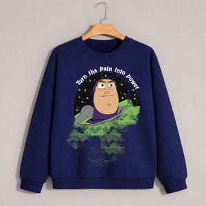 Toy Story Buzz Lightyear Sweatshirt, Pixar Crewneck Apparel image 2