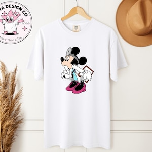 Minnie Mouse Doctor Graphic T Shirt Cute Cartoon Medical Disney Unisex Tee image 1