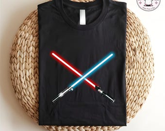 Koszulka „Gwiezdne Wojny”, koszulka „Miecz świetlny”, koszulka „Skrzyżowane miecze”, koszulka „Jedi Sith”, koszulka „Gwiezdne Wojny”, koszulka z filmu science fiction