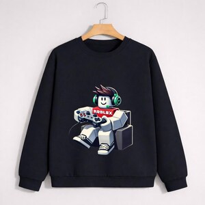 Felpa Roblox, Felpa con cappuccio Roblox Gamer, Felpa girocollo Roblox Avatar, Felpa da gaming Roblox, Felpa con cappuccio Roblox Controller, Felpa per bambini Roblox immagine 3