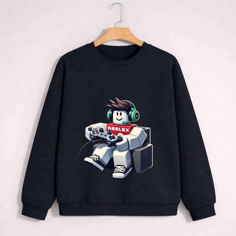 Felpa Roblox, Felpa con cappuccio Roblox Gamer, Felpa girocollo Roblox Avatar, Felpa da gaming Roblox, Felpa con cappuccio Roblox Controller, Felpa per bambini Roblox immagine 3