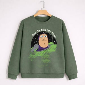 Toy Story Buzz Lightyear Sweatshirt, Pixar Crewneck Apparel image 4