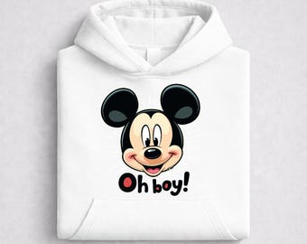 Mickey Mouse Oh Boy Hoodie, Classic Cartoon Sweatshirt