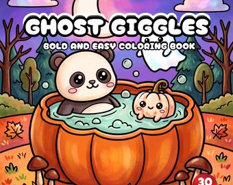 Gezellig herfstkleurboek | Spookjes | Leuke en griezelige kleurplaten voor volwassenen en kinderen | Halloween herfst hygge | Leuke spookjes om af te drukken