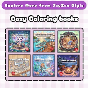 Cozy Halloween Coloring Book | Spooky Days | Cute Ghost & Spooky Moments Fall Autumn Coloring Pages for Kid Adults Printable PDF PNG Digital image 10