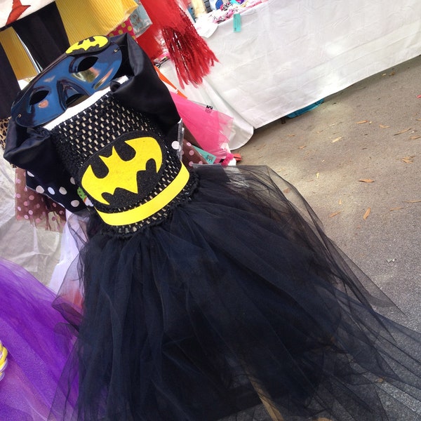 Batman Girl Costume Tulle Tutu Dress Spiderman  size 12m-6x SHIPS TODAY