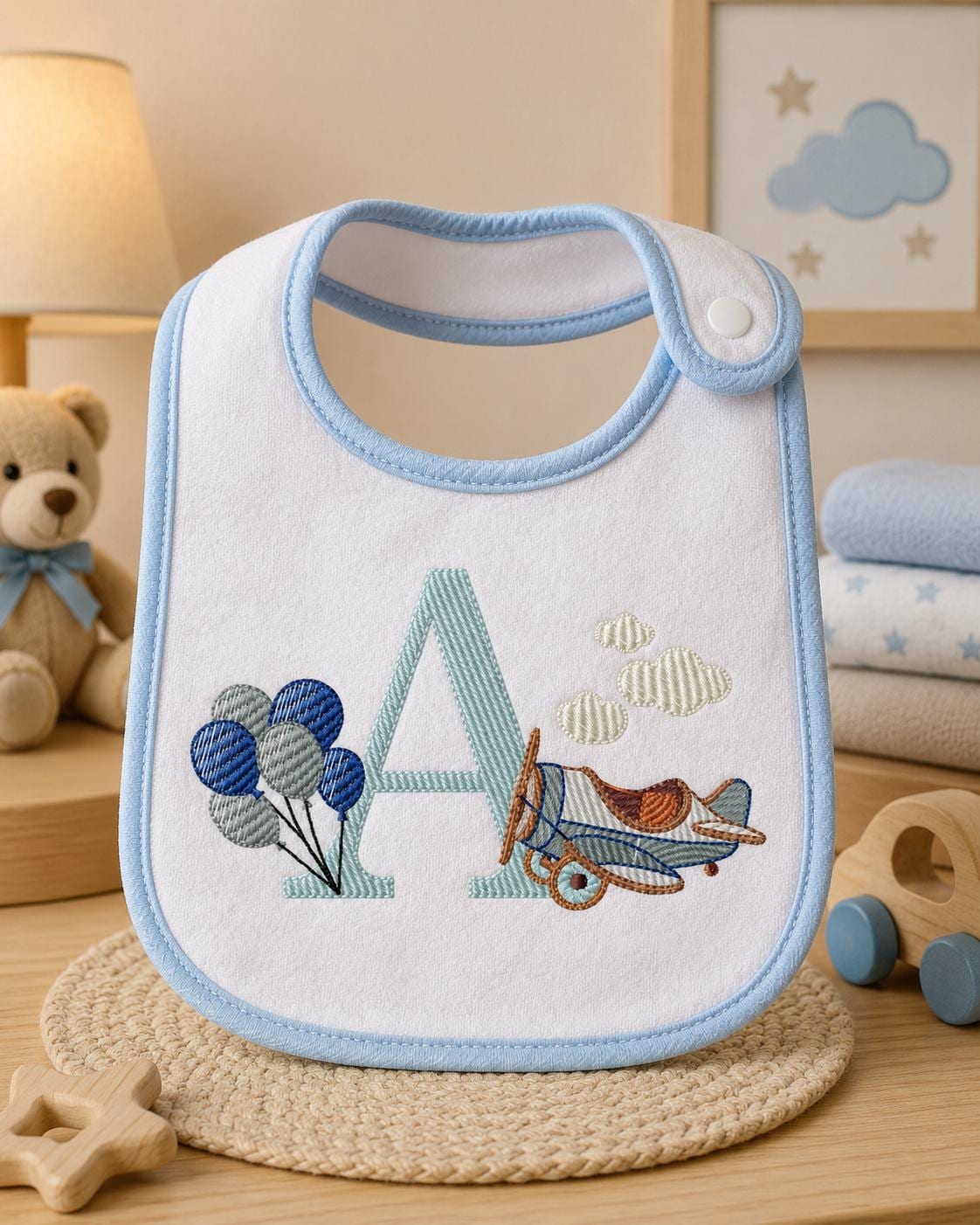 4 Vintage Airplane Embroidery Alphabets Bundle | Baby Boy Monogram Font ...
