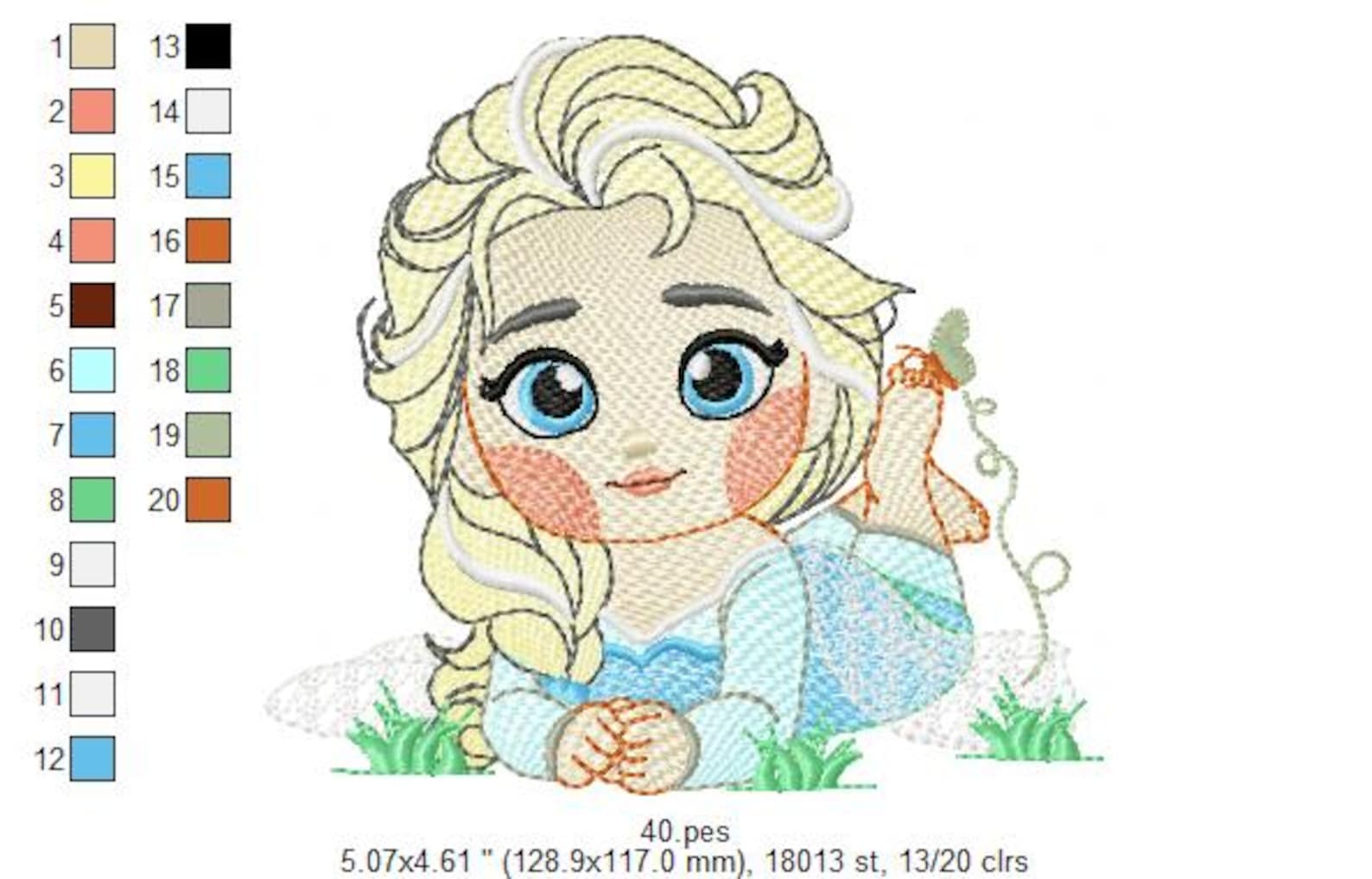 Princess Embroidery Design Bundle - Baby Princesses Embroidery Pattern ...