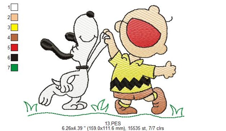 Snoopy and Friends Embroidery Design With Crown | 5 Sizes | Digital ...