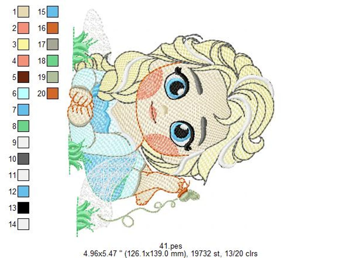 Princess Embroidery Design Bundle - Baby Princesses Embroidery Pattern ...