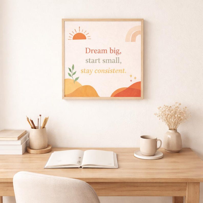 Motivational Wall Art Printable, Inspirational Quote Print, Digital ...