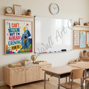 Growth Mindset Wall Art,Kids Printable Poster,Classroom Decor, Motivational Learning,Student Room Design,School Inspiration,Teen Study Space