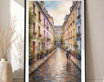 Rue Crémieux Light – Paris Architectural Watercolor Fine Art Print (Museum-Grade Giclée)