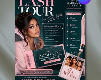 Editable Lash Booking Flyer Template, Lash Extension, Beauty Promotion (Digital Download)