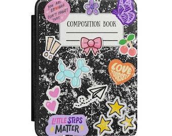Funda para Kindle con pegatinas tipo collage / Funda para cuaderno personalizable