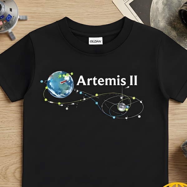 Artemis II 2026 Kids T-Shirt , NASA Moon Mission Shirt, Space Rocket Tee, Future Astronaut Gift, Boys Girls Space Shirt, STEM Kids Apparel