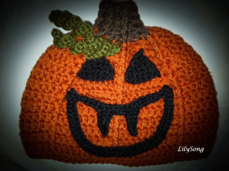 LilySong JACKOLANTERN FACE Free Crochet Pattern in listing : JuST FoR FuN image 1