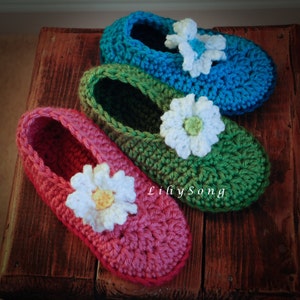 LilySong BELLE SLIPPERS Crochet Pattern in 4 Sizes 2-9 Years Double-Thick Sole image 3