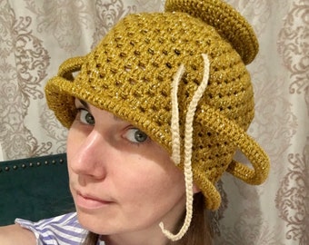 Colander Hat Flying Spaghetti Monster hat colander sparkly gold colander noodles pasta fsm Church of Flying Spaghetti Monster MADE TO ORDER