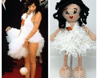 Swan Dress Björk doll -READY TO SHIP -Free Domestic Shipping, bjork Oscars fashion