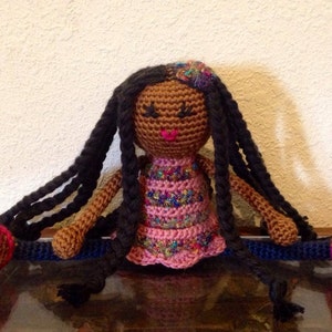 African American Doll -MADE TO ORDER -Free domestic Shipping, Black Braids Toy Baby shower nursery Girl Children Christmas birthday Gift