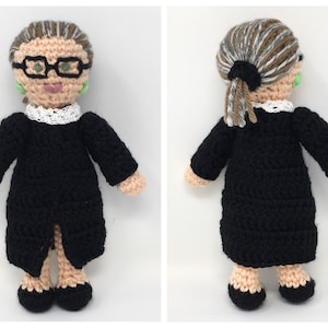 Ruth Bader Ginsburg doll -MADE to ORDER -Free Domestic Shipping, RBG