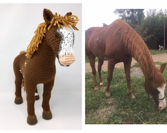 Customized Horse -MADE TO ORDER -Free Domestic Shipping, lookalike pet personalized gifts horse lover equestrian