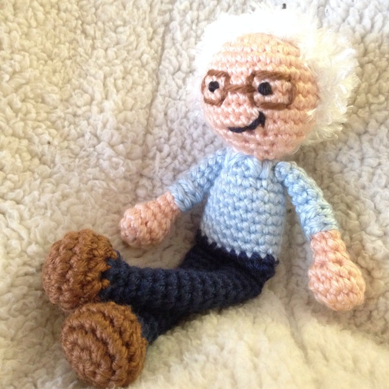 CROCHET PATTERN Bernie Sanders Crochet Doll Pattern Feel the - Etsy